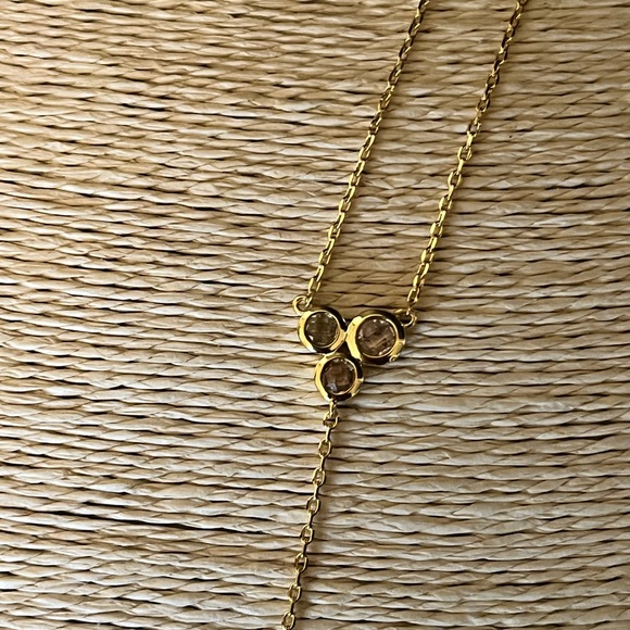 REAL SIMPLE STYLE TALIA NWT YELLOW GOLD-PLATED & PINK/CLEAR CRYSTALS NECKLACE - Picture 12 of 14